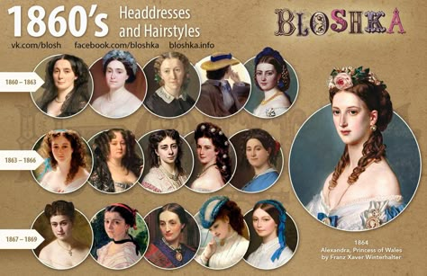 Women's headdresses and hairstyles. 1860s 1865 Hairstyles, 1860s Hairstyles Women, 1800 Hairstyles Woman, 1850s Hairstyles, 1860 Hairstyles, 1860s Hairstyles, 1860s Hair, 19th Century Hairstyles, 19th Century Hair