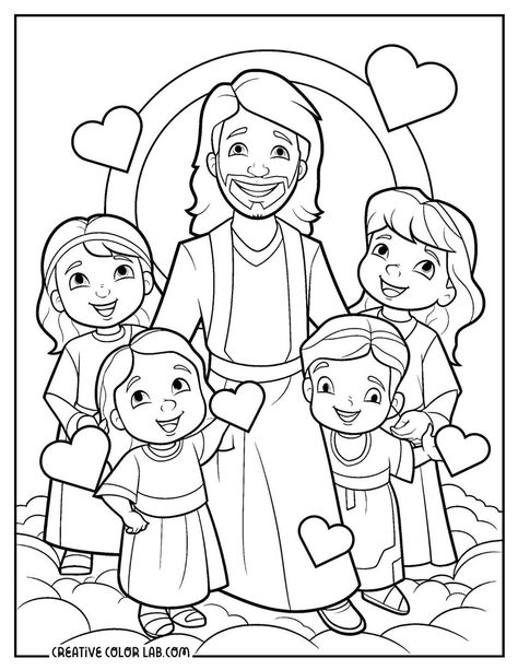 Sunday School Coloring Sheets, Picture To Color, Fun Rainy Day Activities, Bible Coloring Sheets, Jesus Nativity, Jesus Coloring Pages, Bible Crafts Sunday School, Sunday School Coloring Pages, Kids Sunday School Lessons