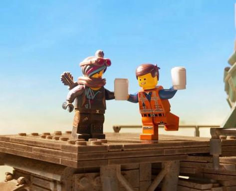 Emmet, Lucy, Batman and their friends must defend Bricksburg from LEGO DUPLO invaders from space. Emmet X Lucy, Emmet And Lucy, Lego Movie Emmet, Cartoon Park, Lego City Undercover, Big Lego, The Lego Movie, Lego Movie 2, Movies 2014