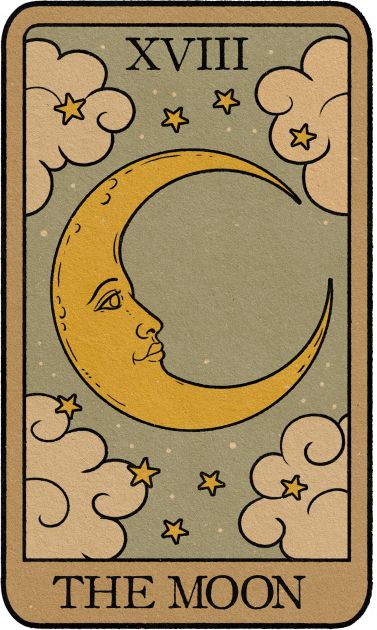 Tarot Cards Art Illustration, Sun And Moon Tarot, Moon Tarot Card, The Moon Tarot Card, The Sun Tarot, The Moon Tarot, Tarot Cards Art, Card Drawing, Tarot Art