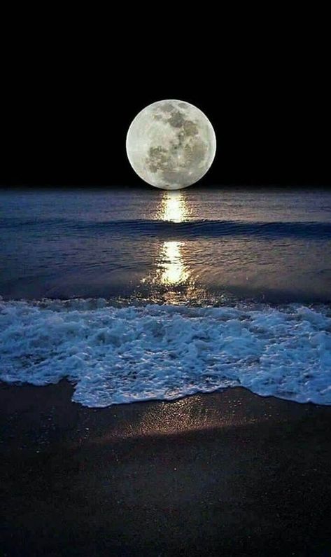 I love the ocean and it says to me that there is a whole world out there. I just need to be brave to take the first step. The Ocean, The Moon, Moon, Water