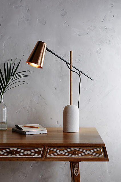 Best Stylish Task & Desk Lamps - High to Low — Annual Guide 2016 | Apartment Therapy Desk Lamp Ideas, Diy Desk Lamp, Best Desk Lamp, Small Desk Lamp, Desk Lamp Design, Copper Table Lamp, Lamp Makeover, Copper Table, Прикроватные Тумбочки