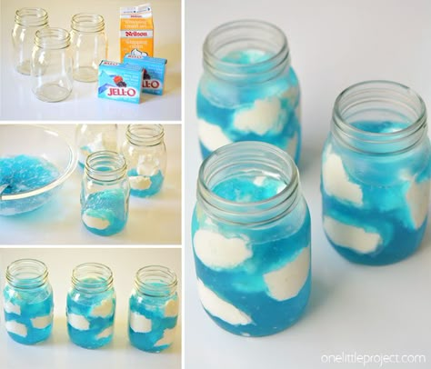 Sky Jello With Fluffy Clouds, Cloud Nine Birthday Party Cake, Cloud 9 Birthday Activities, Cloud Dessert Ideas, Cloud Nine Birthday Party Food, Cloud Birthday Party Ideas, Cloud 9 Birthday Party Games, Cloud Nine Bday Party, Cloud Nine Party Food