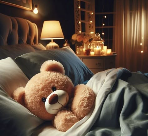 Good Night Teddy Bear, Baby Born Kleidung, Teddy Bear Hug, Teddy Pictures, Teddy Bear Wallpaper, Peaceful Night, Cuddly Teddy Bear, Teddy Bear Pictures, Cute Bunny Cartoon