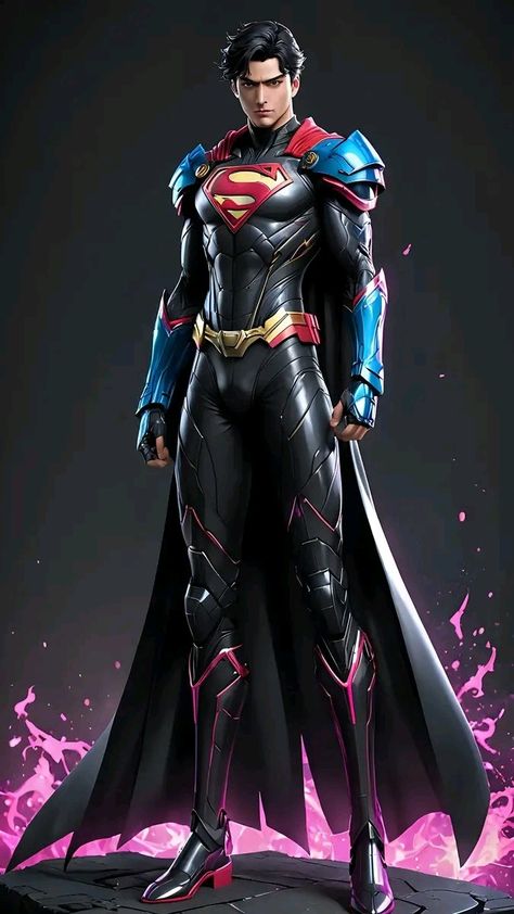 Superman Suit Concept Art, Superhero Design Male, Superhero Design Concept Art Suits, Superman Armor, Kryptonian Armor, Superman Design, Superman Suit, Dc Comics Vs Marvel, Superman Characters