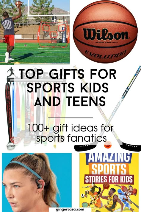 Top Gifts for Sports Kids and Teens - 101  Gifts Gift Ideas For Boys 8-12, Sports Stocking Stuffers, Sporty Teen, Kids Punch, Sports Lover Gifts, Athlete Gifts, Kids Basketball, Best Gifts For Mom, Kids Soccer