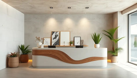 Reception Desk design ideas Reception Area Design Waiting Rooms, Reception Desk Design Ideas, Waiting Room Design Reception Areas, Consultation Office, Desk Design Ideas, Reception Area Design, Waiting Room Design, Reception Desk Design, Reception Area