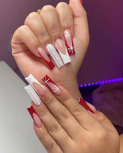 Winter Nails Acrylic, Colored Acrylic Nails, Simple Acrylic Nails, Short Square Acrylic Nails, Long Acrylic Nails Coffin, Fabulous Christmas, Acrylic Nails Coffin Pink, Christmas Nails Acrylic, Unique Acrylic Nails