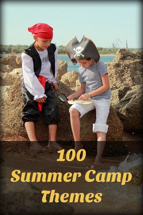 100 Summer Camp Themes - Summer Camp Programming Sports Camp Ideas, Camp Themes Summer, Summer Camp Ideas Themes, Cousin Camp Themes, Kids Camp Themes, Summer Camp Weekly Theme Ideas, Grandparent Camp Ideas, Summer Program Themes, Themes For Summer Camp