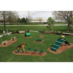 BarkPark™ Kit 2 Dog Park Equipment, Dog Play Area, Dog Backyard, Dog Agility Course, Agility Training For Dogs, Park Equipment, Dog Yard, Dog Playground, Cesar Millan