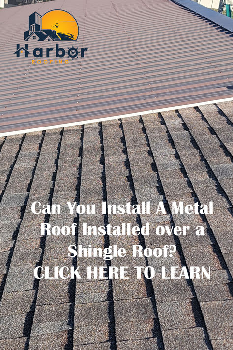 Installing a Metal Roof Over a Shingle Roof Metal Roof Over Shingles, Metal Roof Installation, Roof Waterproofing, Roof Restoration, Shingle Roof, Tuff Shed, Corrugated Metal Roof, Garage Roof, House Improvement