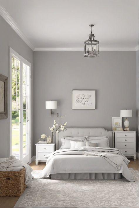 1. Bedroom Bliss
2. Transform with BM Classic Gray
3. 2024
4. Home Decor Inspiration Greige Walls Bedroom, Classic Gray Benjamin Moore Bedroom, Benjamin Moore Grey, Bm Classic Gray, Benjamin Moore Paint Colors Gray, Benjamin Moore Bedroom, Whole House Color Palette, Painting Aesthetics, Dramatic Bedroom