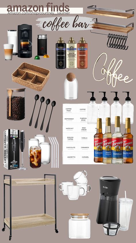 Shop recommended products from Courtney Saulnier on www.amazon.com. Learn more about Courtney Saulnier's favorite products. Amazon Coffee Bar, Office Coffee Station, Coffee Bar Cart, Coffee/wine Bar, Coffee Organization, Coin Café, Coffee Bar Station, Coffee Area, Coffee Bars In Kitchen