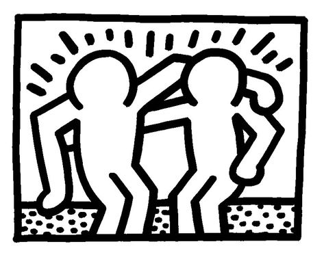 Simple Keith Haring coloring page, From the gallery : Keith Haring Keith Haring Prints, Keith Haring Poster, Keith Haring Art, Pop Art Coloring Pages, Haring Art, Best Buddies, Balance Art, Principles Of Art, Good Buddy