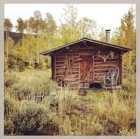 Cabin Small Ranch House Exterior, Rustic Cabin Exterior, Wyoming Cabin, Fantasy Cabin, Retirement Goals, Arched Cabin, Cottage Tiny House, Country Cottage Interiors, Ranch House Exterior