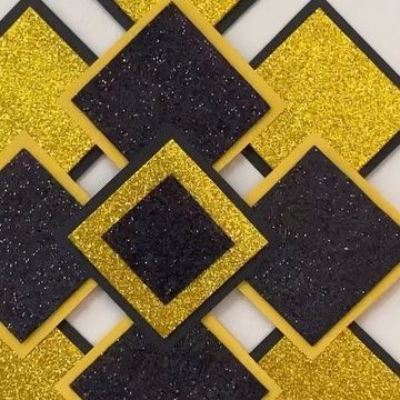 Mizna on Instagram: "Wall decor💛🖤 . . . . Product details:- -colour paper -glitter foam sheet -glue gun . . . Repost🚫 . . . #glittersheetcraft #colourpapercraft #craft #viralreels #reels #viralvideos #trending #instagram" Glitter Paper Decoration Ideas, Glitter Paper Ideas, Foam Sheet Decoration Ideas, Glitter Sheet Craft Ideas, Glitter Sheet Decoration Ideas, Glitter Sheet Craft, Glitter Paper Crafts Decoration, Glitter Sheets Crafts Ideas, Glitter Paper Art