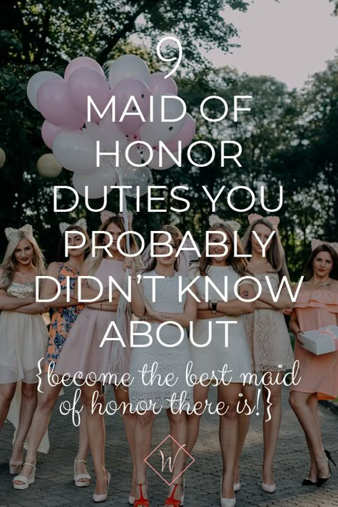 3 Maids Of Honor, What Is The Maid Of Honor Responsible For, One Maid Of Honor And One Best Man, Maid Of Honour Ideas For Bride, Maid Of Honor Things To Do For Bride, Maid Of Honor Engagement Party Outfit, Gift Ideas For Bride From Maid Of Honor, Bridesmaid Bonding Activities, Made Of Honor Gift To The Bride