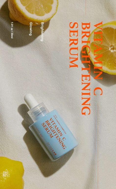 Vitamin C Brightening Serum, Pantothenic Acid, Linoleic Acid, Turmeric Root, Hydrolyzed Collagen, Skin Serum, Beauty Packaging, Brightening Serum, Folic Acid