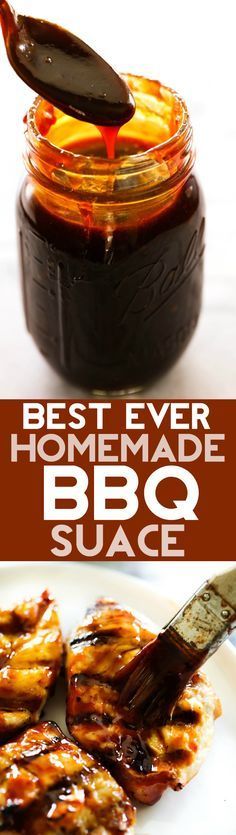 BEST EVER Homemade BBQ Sauce... This will be THE BEST BBQ Sauce you ever have! It is deliciously sweet and tangy with a flavor that can't be beat and is super easy to make! Best Bbq Sauce, Homemade Bbq Sauce, Bbq Sauce Recipe, Bbq Sauce Homemade, Homemade Bbq, Best Bbq, Homemade Sauce, Barbecue Sauce, Bbq Recipes