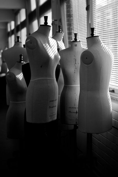 Dressmakers Mannequins; fashion design studio // Fashion Atelier Studios, UCA Rochester Atelier Aesthetic, Sewing Aesthetic, Sewing Photography, Fashion Atelier, Fashion Dream Job, Fashion Designer Studio, Fashion Buyer, Dress Forms, Sewing Studio