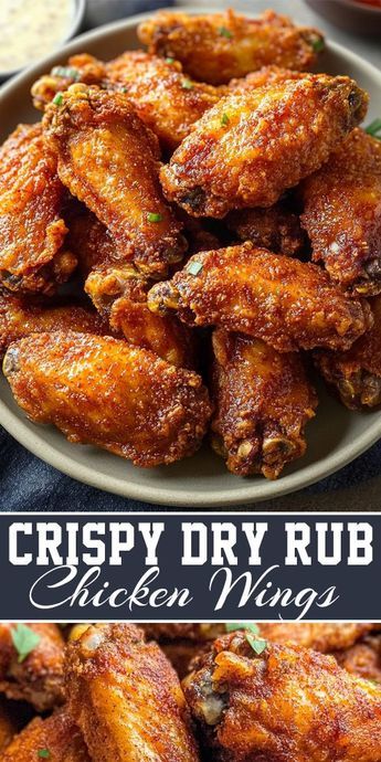 🍗 These Crispy Dry Rub Chicken Wings are packed with bold flavors and cooked to perfection! Seasoned with a savory dry rub and baked until crispy, they’re perfect for game days, parties, or any time you crave a crunchy, flavorful snack. Serve with your favorite dipping sauce and enjoy the crunch without the fry! 💡 Pin this recipe and make your next gathering a hit! #DryRubWings #CrispyChickenWings #GameDaySnacks #EasyAppetizers #ChickenRecipes 🐔🍽️ Keto Meal Plan Free, Dry Rub Wings, Dry Rub Chicken, Dry Rub Chicken Wings, Wings Recipe Baked, Easy Chicken Wing Recipes, Chicken Wing Recipes Fried, Chicken Wing Recipes Baked, Crispy Chicken Wings