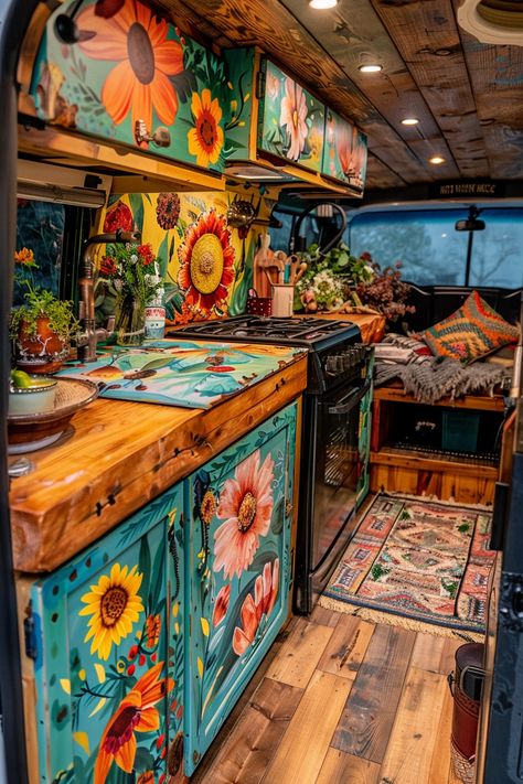 21 Boho Sprinter Van Conversions – TastyInteriors Converted Vans To Campers, Romani Caravan Interior, Boho Caravan Interior, Boho Camper Interior, Hippie Van Interior, Schoolie Conversion, Van Interior Design, Bus Conversion Ideas, Boho Caravan