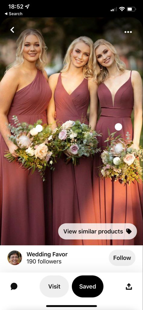 Sangria Wedding Colors, Sangria Bridesmaid Dresses, Colored Bridesmaid Dresses, Sangria Wedding, Sangria Color, Me And Bae, Bridesmaid Dress Colors, Wedding Themes, Sangria