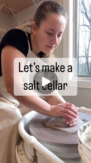 Modern Fire Pottery on Instagram: "Salt cellar, salt pig, whatever you want to call it. It’s a way to elevate your kitchen with beautiful handmade pottery.   It’s my goal to create functional items that bring you joy every time you use them. 🫶🏼 . . . . #Farmhousepottery #potterylove #ceramicartist #pottersofinstagram #instapottery #pottery #wheelthrown #handmadeceramics #functionalceramics #modernceramics #claylife #makersofinstagram" Handmade Ceramic Salt Cellar, Pottery Salt Pig Handmade, Ceramic Kitchen Items, Functional Wheel Thrown Pottery, Salt Pig Ceramic, Pottery Ideas Wheel Thrown Beginner, Salt Cellar Ceramic, Beginner Pottery Wheel Projects Ideas, Wheel Pottery Ideas Beginner