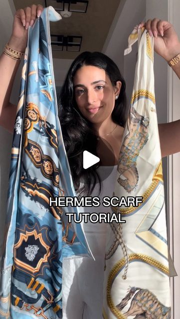 Shiran Melamed on Instagram: "Cost of Hermes RTW- thousands 💰, cost of Hermes scarf tied as a top - $500 ( x2 in this case ) 💁🏻‍♀️ #hermes #hermesscarf #styletips #hermesbag #minikelly   Which tutorial do you want to see next?" Tie Hermes Scarf, Hermes 140 Scarf Outfit, Hermes 90x90 Scarf Outfit, Hermes Silk Scarf Outfit, Style Hermes Scarf, Styling Hermes Scarf, Ways To Style Silk Scarf, Hermes Scarf Top, Hermes Scarf Styling