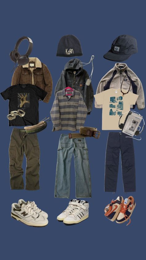 Y2k Outfits Cargo, Vintage Skater Outfits, Club Y2k Outfits, Y2k Car Interior, Skater Outfits Men, Skater Grunge Outfits, Y2k Characters, Y2k Club Outfits, Y2k Doodles