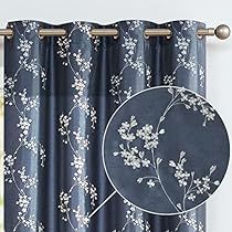 Patterned Drapes, Blue Floral Curtains, Light Filtering Curtains, Burgundy Curtains, Embroidered Curtains, Faux Silk Curtains, Curtain For Living Room, Pattern Draping, Long Drapes