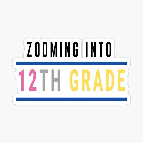 Get my art printed on awesome products. Support me at Redbubble #RBandME: https://www.redbubble.com/i/sticker/Zooming-into-12th-grade-by-Saileela1/57637958.JCQM3?asc=u Moon And Stars Wallpaper, Stars Wallpaper, Grade 12, Dream Vision Board, 12th Grade, My Vision Board, Coloring Stickers, 2025 Vision, Mask For Kids