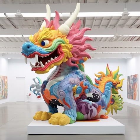 Japanese Dragon Sculpture, Chinese Dragon Illustration Cute, Chinese Dragon Sculpture, Cardboard Sculpture, Art Advisor, Dragon Sculpture, Learn Art, China Art, Chinese Dragon