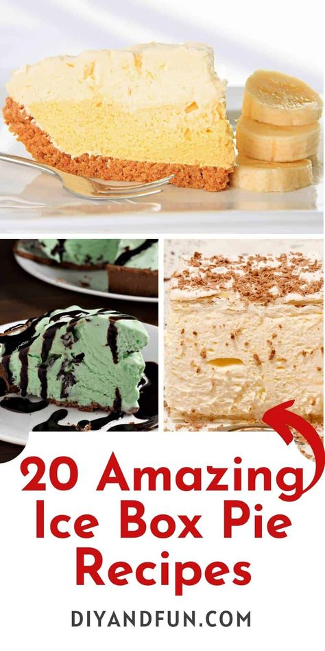 Ice Box Pie Recipes, Frozen Pie Recipes, Icebox Pies, Ice Box Pie, Sugar Free Pie, Ice Cream Pie Recipe, Baking Recipes Pie, Icebox Cake Recipes, Summer Pie