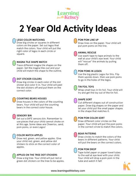 Toddler ActivityIdeas.pdf At Home Activities For Two Year Olds, Two Year Old Learning Goals, One Year Old Lesson Plans Ideas, Age 2 Activities, Toddler Activities Daycare Lesson Plans, Outside Activities For Kids Toddlers, Two Year Old Educational Activities, Activities For Two Year Olds Daycare, Two Year Old Classroom Activities