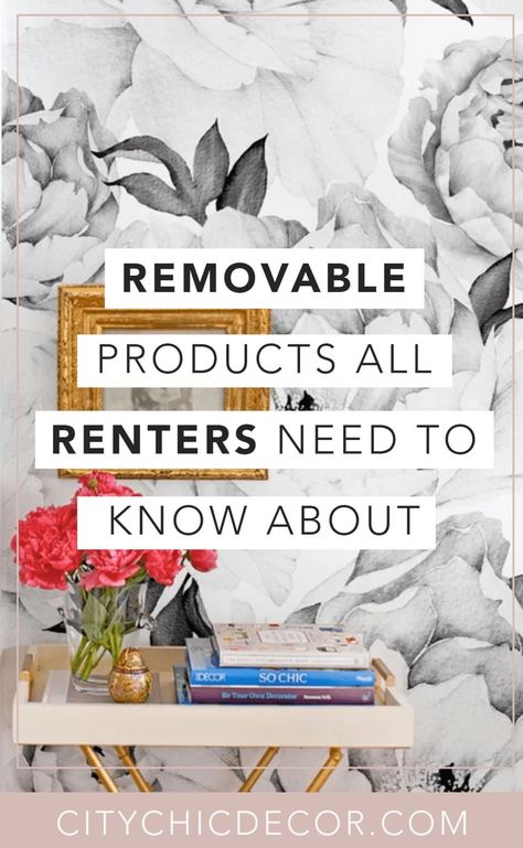 If you live in a rental apartment and struggle decorating it, you need to know about these removable and temporary products. From wallpaper, to flooring and backsplashes, these cheap items will blog you away! #rentalhomedecorating #rentaldecorating #rentalapartmentdecorating #removablewallpaper #removablebacksplash #removableflooring Rental House Decorating, Renter Friendly Decorating, Rental Makeover, Renter Hacks, Rental Home Decor, Rental Bathroom, Apartment Hacks, Rental Kitchen, Apartment Decorating On A Budget