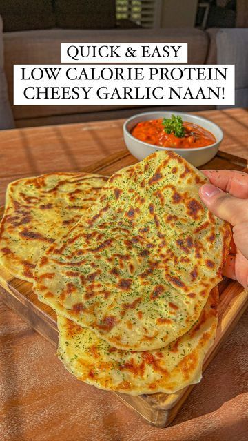 Protein Naan, Low Cal Protein, Yoghurt Brand, Cheesy Garlic Naan, Aussie Fitness, Low Calorie Protein, Recipes With Naan Bread, Self Raising Flour, Garlic Naan