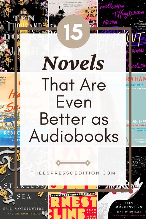 Looking for a new audiobook to listen to? Download one of these 15 excellent titles! | #audiobooks #audible #bookstolistento #goodaudiobooks Best Books To Listen To, Best Audiobooks Classics, Books Better As Audiobooks, Audible Book Recommendations, Books To Listen To, Best Books On Audible, Best Audiobooks 2023, Books To Listen To On Audible, Audio Book Recommendations