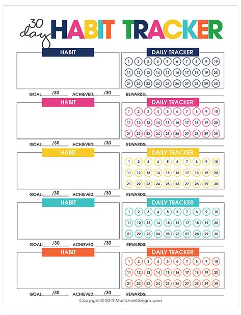 The best way to create a habit is to track your progress daily, weekly and monthly. By writing it down, you keep yourself accountable. Use the free printable Habit Tracker to make your habit stick. #habittracker #habittrackerideas #habittrackerprintable #freeprintablehabittracker Free Printable Habit Tracker, Printable Habit Tracker, Habit Tracker Bullet Journal, Habit Tracker Printable, Tracker Free, Habit Tracking, Habit Trackers, Trying Something New, Goal Tracker