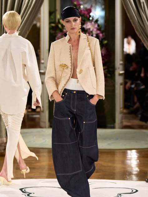 Schiaparelli 2024, Balenciaga Spring, Ss 2024, Knitwear Trends, Prada Spring, Moda Paris, Runway Trends, Spring Fashion Trends, Raw Denim