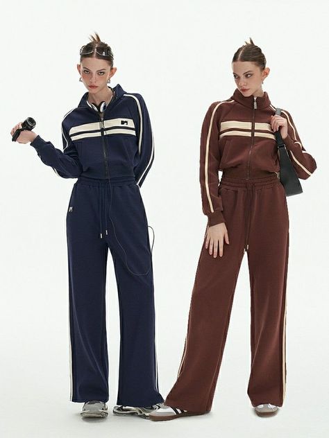 Tracksuit Outfit Women, Track Suit Outfit, Sportwear Outfit, Adidas Women Fashion, Sports Clothes Fashion, Track Suits Women, Sportswear Outfits, Tracksuit Outfit, Practice Outfits