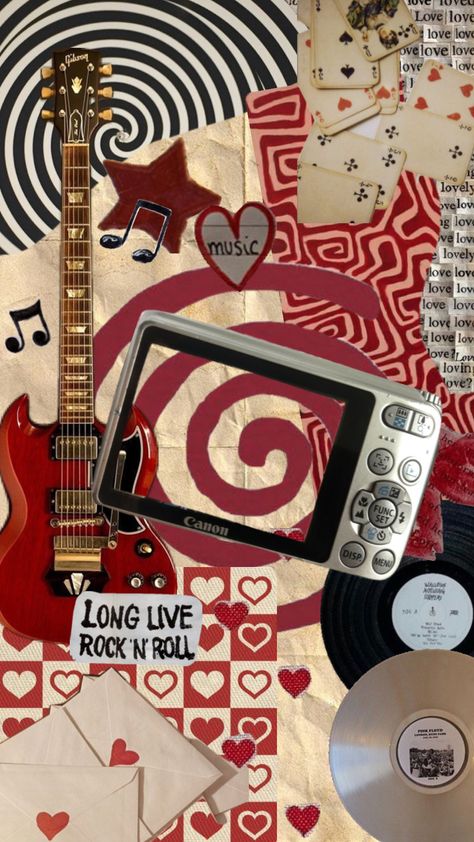 #vintage #vibes #music #art #wallpaper #red #redaesthetic #musicshuffle #rock Rockstar Vibes Aesthetic, Vintage Rock Wallpaper, Rock N Roll Wallpaper Aesthetic, Rock Aesthetic Red, Red Vintage Aesthetic Wallpaper, Red Music Wallpaper, Rockstar Background, Aesthetic Rock And Roll, Rock N Roll Wallpaper