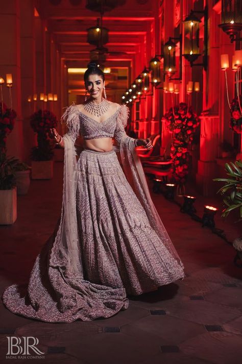 Glam Delhi Wedding With Striking Bridal Jewellery Sangeet Outfit Bridal Sangeet Outfit Bridal Indian Weddings, Indian Wedding Dress Bridal Lehenga, Function Outfit, Lengha Dress, Girls Boutique Dresses, Sangeet Night, Indian Wedding Gowns, Sangeet Outfit, Delhi Wedding