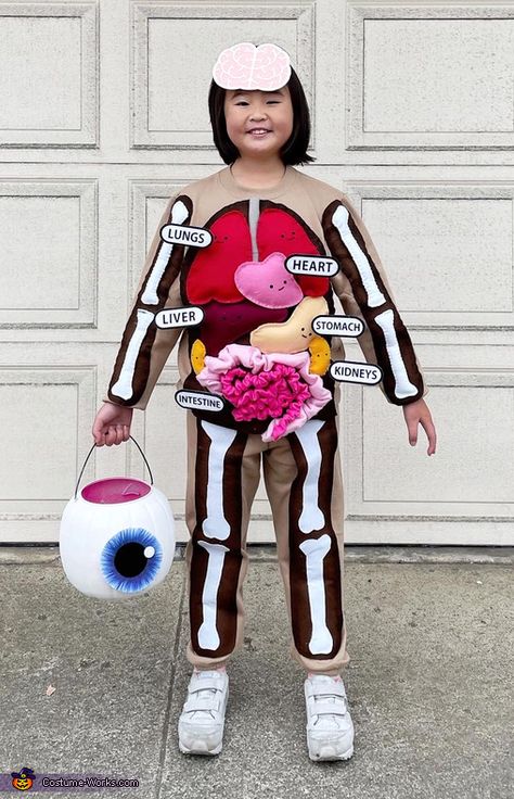 Body Diagram Costume Kids Fancy Dress Ideas, Human Body Costume Kids, Costume Design Body Template, Biology Halloween Costume, Kids Fancy Dress Ideas Schools, Best Fancy Dress Costumes Kids, Excorsist Costume Diy, Fancy Dress Ideas For Kids, Fancy Dress Competition Ideas For Kids