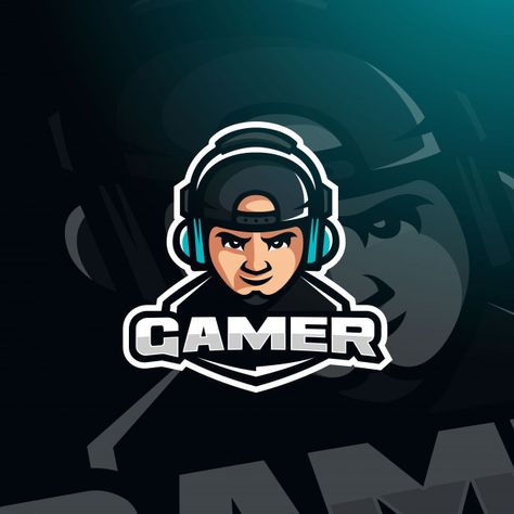 Gamer youtuber gaming avatar with headphones for esport logo Vector | Premium Download Gamer Logo Design, Gamer Photo, Gaming Avatar, Gaming Photo, Gamer Logo, Avatar Logo, Game Photo, Logo Gaming, Mobile Logo