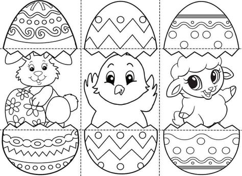 Kindergarten Easter Crafts, Egg Coloring Pages, Easter Egg Coloring, Easter Kindergarten, Easter Lessons, Egg Coloring, Easter Egg Coloring Pages, Easter Coloring Book, April Crafts