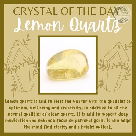 Willow Witchcraft Lemon Quartz Crystal Meaning, Lemon Quartz Meaning, Witch Stones, Crystal Identification, Crystal Magick, Quartz Meaning, Crystal Healing Chart, Witch Board, Crystal Work