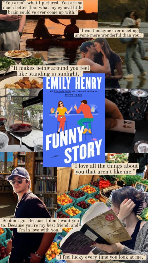 Funny Story by Emily Henry book aesthetic The Wedding People Book Aesthetic, Book Lovers Fanart Emily Henry, Emily Henry Funny Story Aesthetic, Emily Henry Books Aesthetic, Funny Story By Emily Henry, Funny Story Emily Henry Fan Art, Book Lovers Emily Henry Fan Art, Funny Story Book Aesthetic, Emily Henry Funny Story