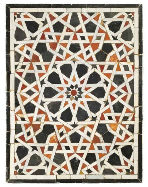 A GEOMETRIC POLYCHROME MARBLE MOSAIC PANEL , LATE MAMLUK OR EARLY OTTOMAN CAIRO, EGYPT, 15TH-17TH CENTURY | Christie's Islamic Texture, Green Palace, Islamic Mosaic, Geometric Patterns Drawing, Islamic Design Pattern, Moroccan Tiles Pattern, Islamic Motifs, Geometric Pattern Art, Geometric Design Art