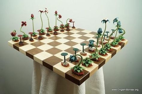 Plant Chess Board Japanese Lilac Tree, Chess Set Unique, Board Game Pieces, Art Origami, Chess Game, Chess Pieces, Skagen, Game Pieces, Chess Set